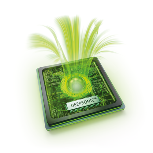 deepsonic 晶片 助聽器晶片 Phonak助聽器 Infinio晶片 峰力助聽器 瑞士助聽器 sonova助聽器 DNN聲音處理晶片 白底正方形尺寸