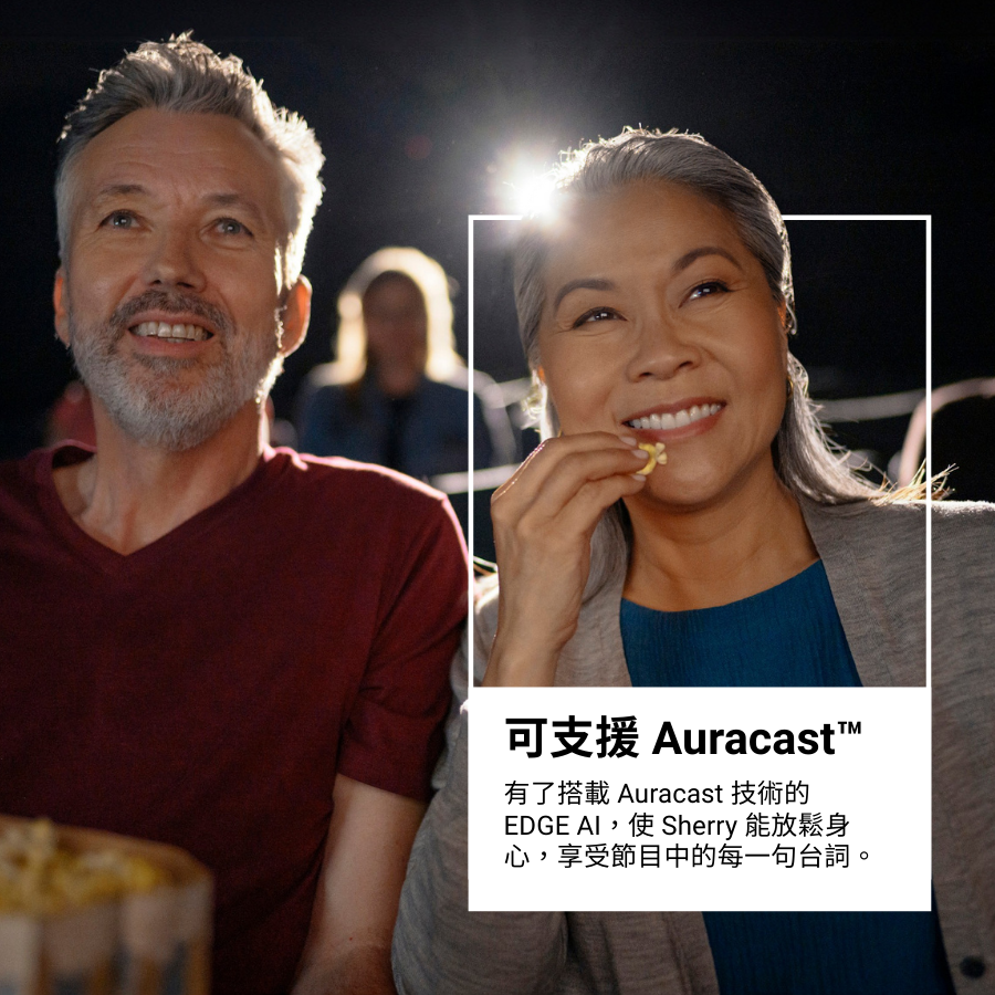 Auracast 藍牙技術 auracast ready EDGE AI AI助聽器 Starkey助聽器 美國助聽器 斯達克助聽器 正方形尺寸